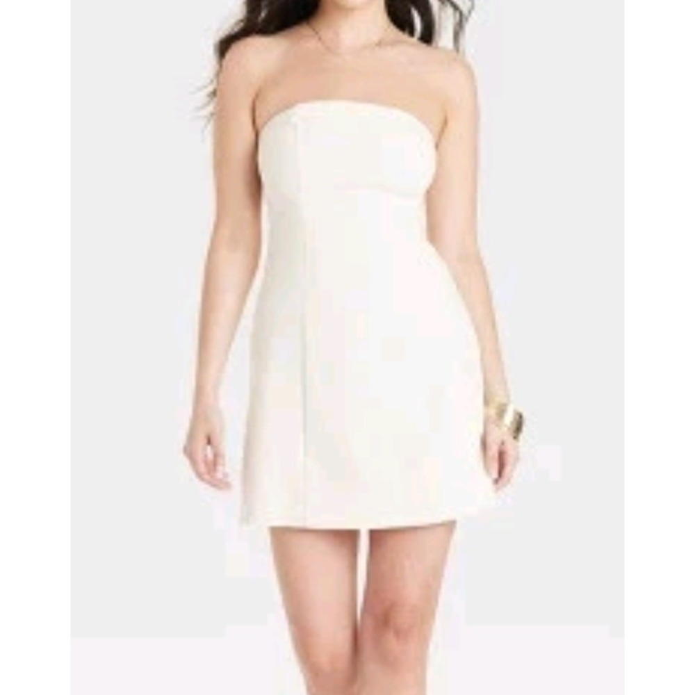 A New Day Women's A-Line Mini  Party Dress size 8 white